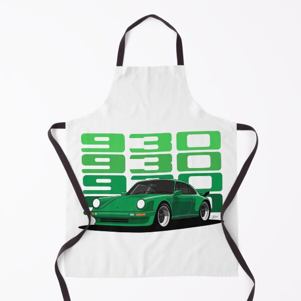 Item preview, Retro 930 turbo in green illustration designed and sold by blackdogshop.