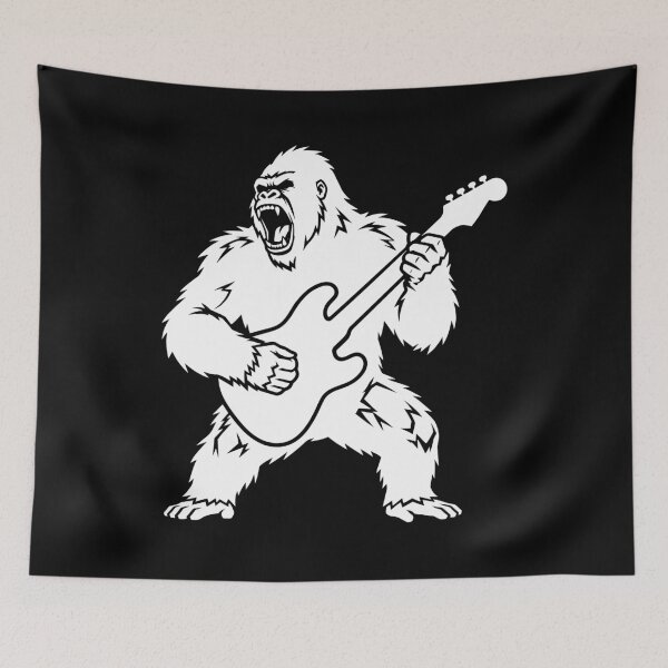 Item preview, Rock And Roll Gorilla Electric Guitarist Musician designed and sold by Doodleoub.