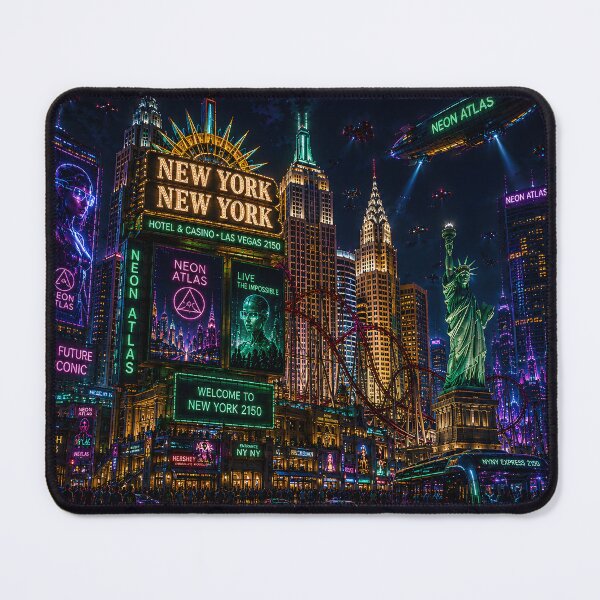 Item preview, Las Vegas 2150 Cyberpunk | Neon Atlas | Futuristic Neon Wall Art | Sci-Fi Cityscape designed and sold by NSAstore.