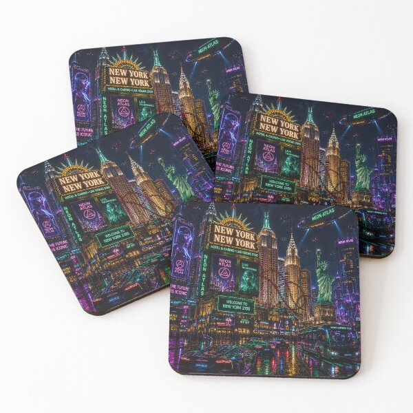 Item preview, Las Vegas 2150 Cyberpunk | Neon Atlas | Futuristic Neon Wall Art | Sci-Fi Cityscape designed and sold by NSAstore.