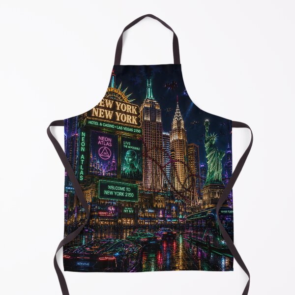 Item preview, Las Vegas 2150 Cyberpunk | Neon Atlas | Futuristic Neon Wall Art | Sci-Fi Cityscape designed and sold by NSAstore.