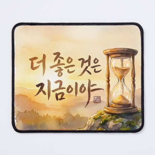 Item preview, Korean Calligraphy with Hourglass Watercolor Artwork designed and sold by K-Brush.