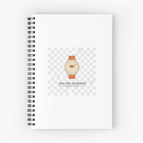 Item preview, Local Time Golden Hour Minimalist Watch Design designed and sold by ImagineDraws.
