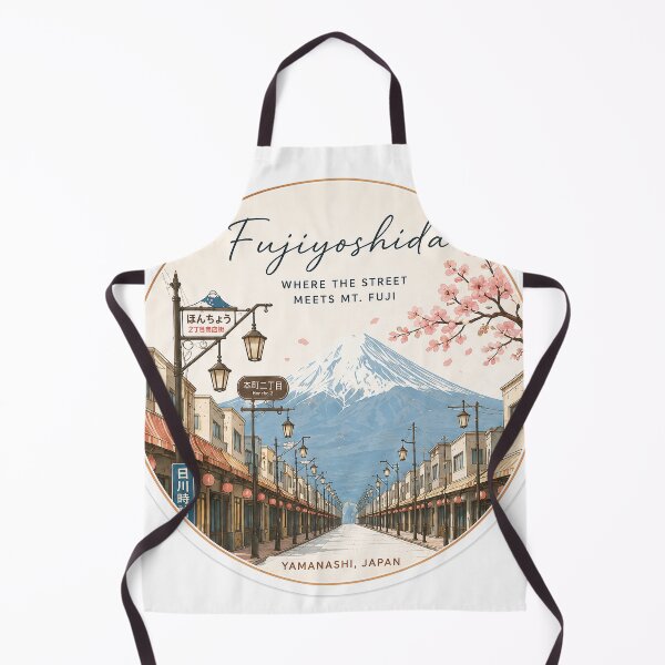 Item preview, Fujiyoshida Where the Street Meets Mt. Fuji Sticker | Elegant Japan Travel Art designed and sold by aoisora-kiki55.