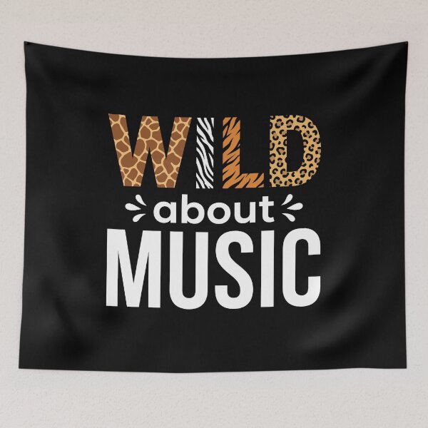 Item preview, Wild About Music Animal Print Music Lover designed and sold by Doodleoub.