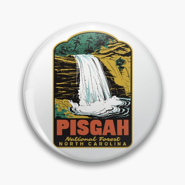 Item preview, Looking Glass Falls Pisgah National Forest Retro Poster designed and sold by HalpinDesign.