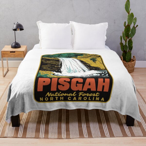 Item preview, Looking Glass Falls Pisgah National Forest Retro Poster designed and sold by HalpinDesign.