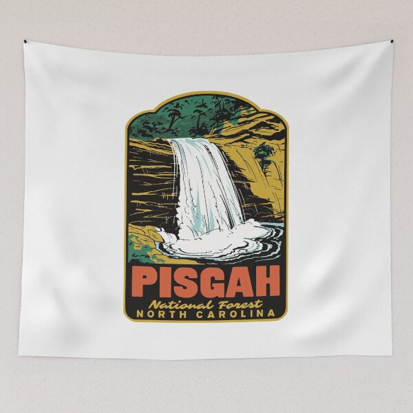 Item preview, Looking Glass Falls Pisgah National Forest Retro Poster designed and sold by HalpinDesign.
