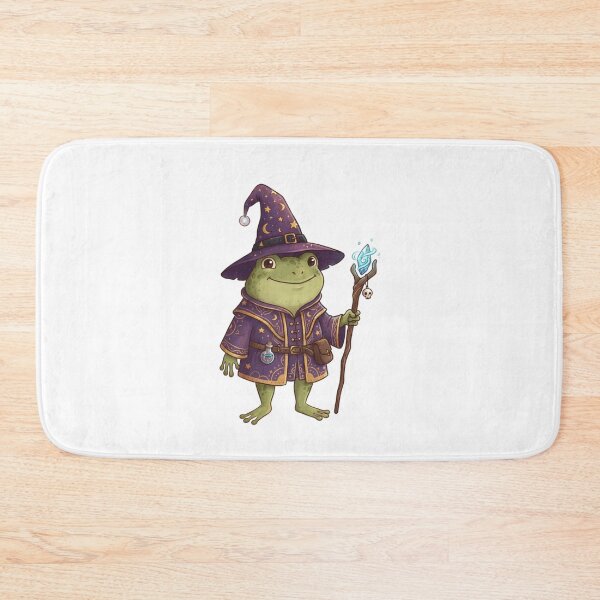 Item preview, Halloween Frog Wizard in Purple Hat and Wand Cute Magic Fantasy designed and sold by SOUFIANE1991.