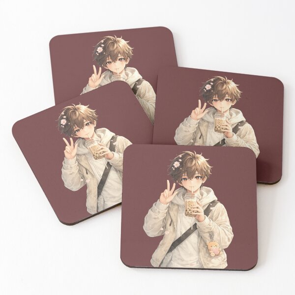 Item preview, Cute Anime Boy Bubble Tea designed and sold by Apexcart.
