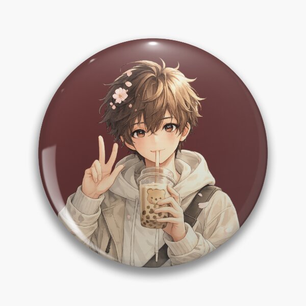 Item preview, Cute Anime Boy Bubble Tea designed and sold by Apexcart.