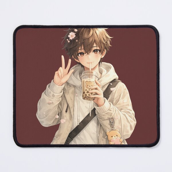 Item preview, Cute Anime Boy Bubble Tea designed and sold by Apexcart.