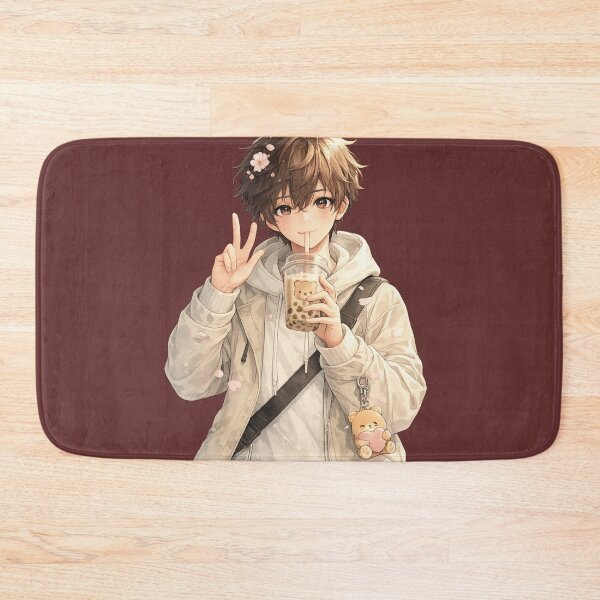 Item preview, Cute Anime Boy Bubble Tea designed and sold by Apexcart.
