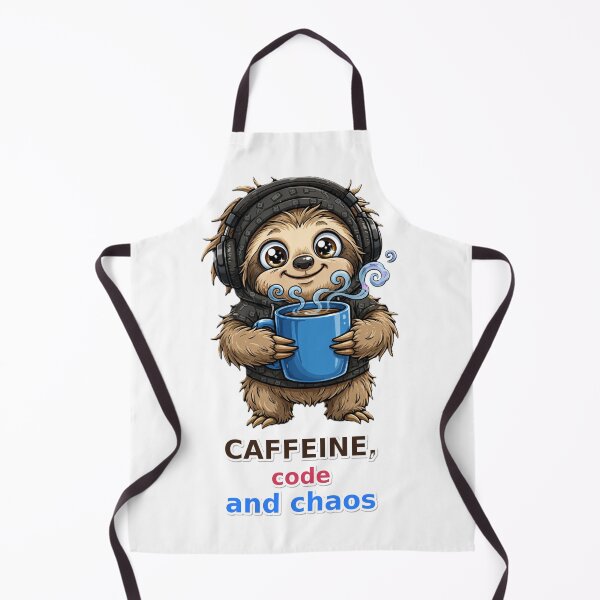 Item preview, Funny IT Sloth Caffeine Code Chaos designed and sold by Visual Chillout by GP .