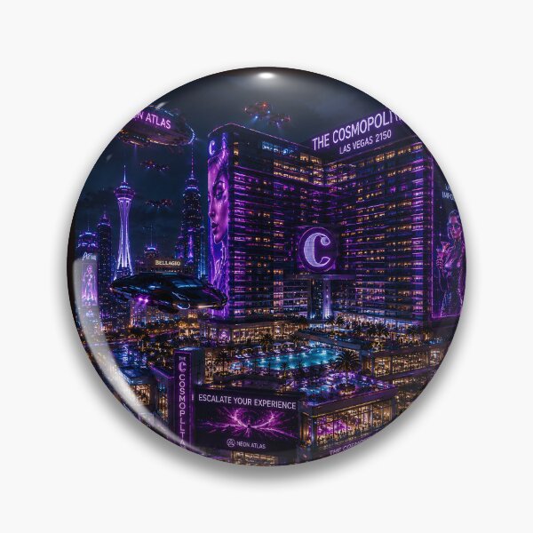 Item preview, Las Vegas 2150 Cyberpunk | Neon Atlas | Futuristic Neon Wall Art | Sci-Fi Cityscape designed and sold by NSAstore.