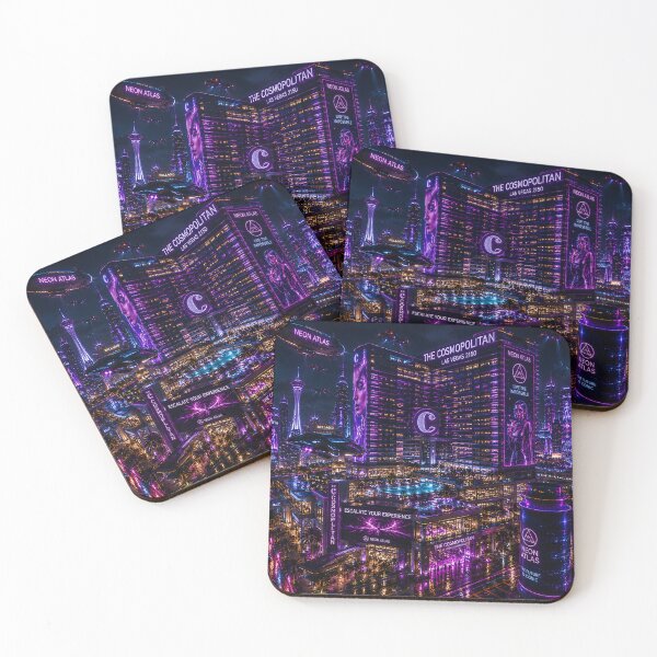 Item preview, Las Vegas 2150 Cyberpunk | Neon Atlas | Futuristic Neon Wall Art | Sci-Fi Cityscape designed and sold by NSAstore.