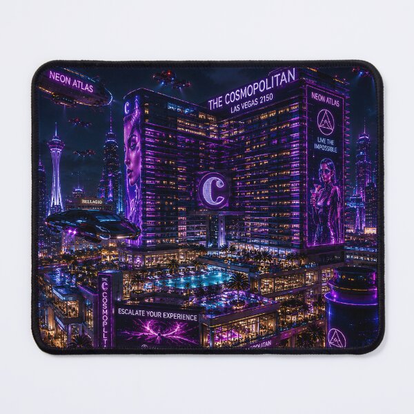 Item preview, Las Vegas 2150 Cyberpunk | Neon Atlas | Futuristic Neon Wall Art | Sci-Fi Cityscape designed and sold by NSAstore.