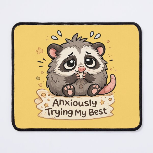 Item preview, Anxious opossum doing its best designed and sold by Tiny-Chaos-Club.