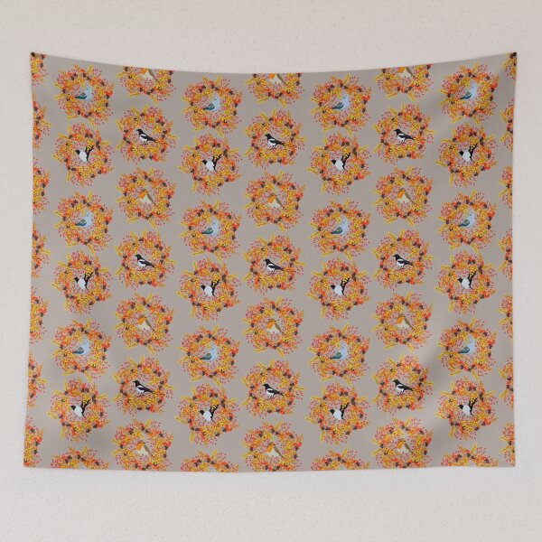 Item preview, Autumn Birds and Leaf Wreath Pattern designed and sold by Vac1.