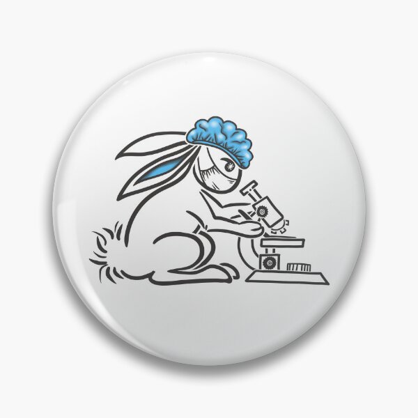 Item preview, Curious Bunny with Microscope | Minimalist Line Art designed and sold by Samaya-.