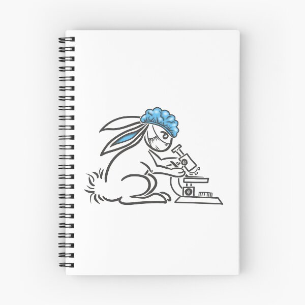 Item preview, Curious Bunny with Microscope | Minimalist Line Art designed and sold by Samaya-.