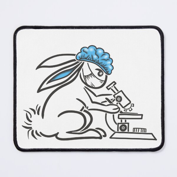 Item preview, Curious Bunny with Microscope | Minimalist Line Art designed and sold by Samaya-.