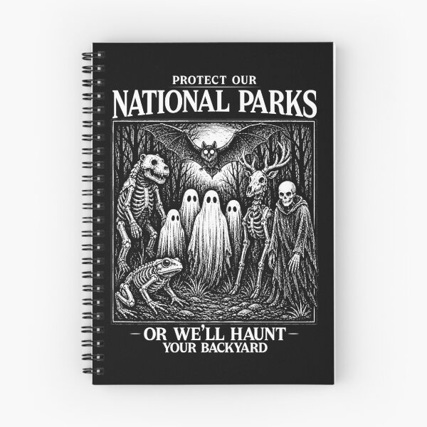Item preview, Protect Our National Parks Shirt Cryptid Tee Bigfoot Mothman Ghost Wendigo Skull  designed and sold by LessIsLoud.