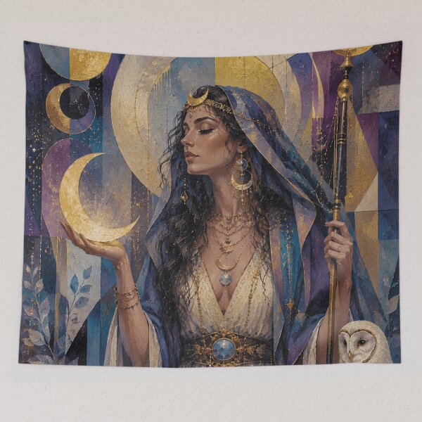 Item preview, The priestesses of the moon painting. designed and sold by GalleryKauffeld.