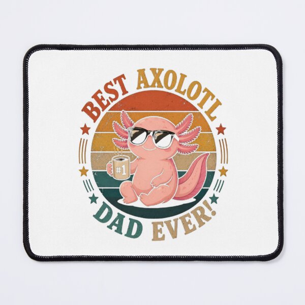 Item preview, Best Axolotl Dad Ever Retro Sunset Father's Day designed and sold by Uniqueauraaprints.