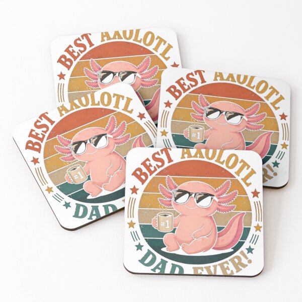 Item preview, Best Axolotl Dad Ever Retro Sunset Father's Day designed and sold by Uniqueauraaprints.
