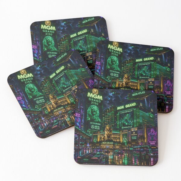 Item preview, Las Vegas 2150 Cyberpunk | Neon Atlas | Futuristic Neon Wall Art | Sci-Fi Cityscape designed and sold by NSAstore.