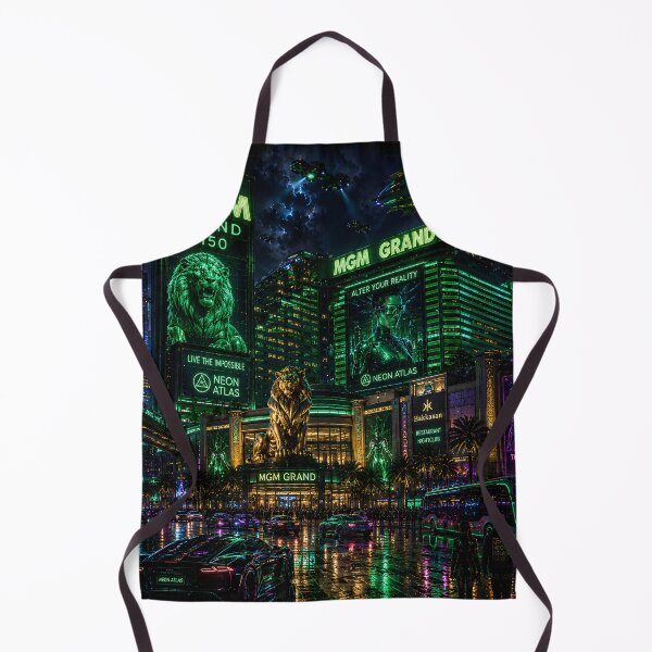 Item preview, Las Vegas 2150 Cyberpunk | Neon Atlas | Futuristic Neon Wall Art | Sci-Fi Cityscape designed and sold by NSAstore.