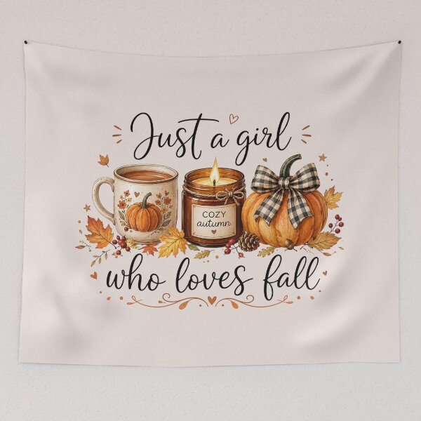 Item preview, Just A Girl Who Loves Fall, Coffee Lover, Fall, Thanksgiving Gift designed and sold by Quiajia.