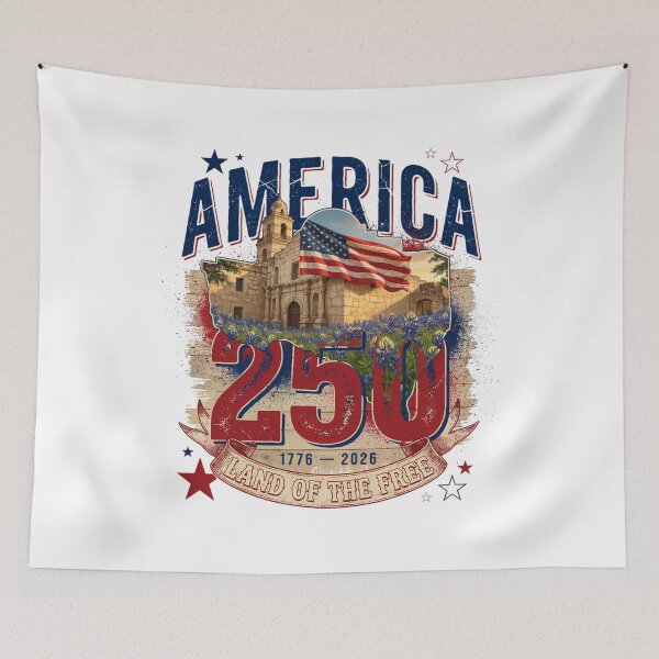 Item preview, The Alamo Texas America 250 Semiquincentennial 1776-2026 Vintage USA Tee v3 designed and sold by DarylWelsh2024.