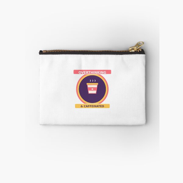 Item preview, Overthinking & Caffeinated Funny Retro Coffee Sticker designed and sold by Doka  Images.