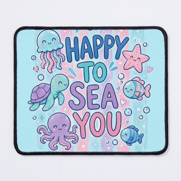 Item preview, Happy to Sea You Cute Ocean Animals Marine Life Design designed and sold by LiftyGifts.