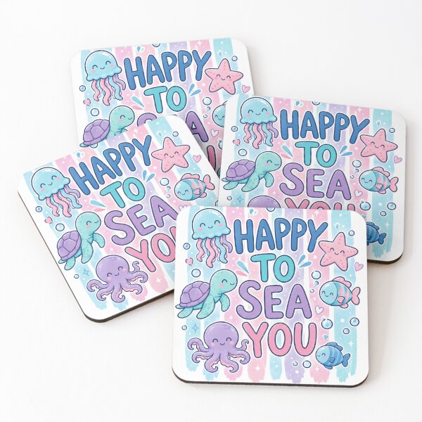 Item preview, Happy to Sea You Cute Ocean Animals Marine Life Design designed and sold by LiftyGifts.