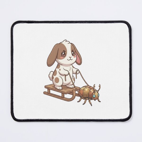 Item preview, Cute Bunny Riding Beetle Sled designed and sold by Ella_Sketch.