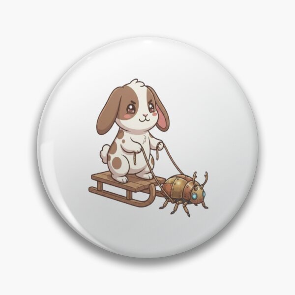 Item preview, Cute Bunny Riding Beetle Sled designed and sold by Ella_Sketch.