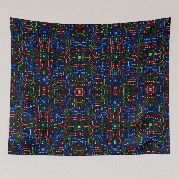 Item preview, Neon Circuit Wallpaper designed and sold by Moviebuff91.
