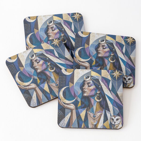 Item preview, The priestesses of the moon painting. designed and sold by GalleryKauffeld.
