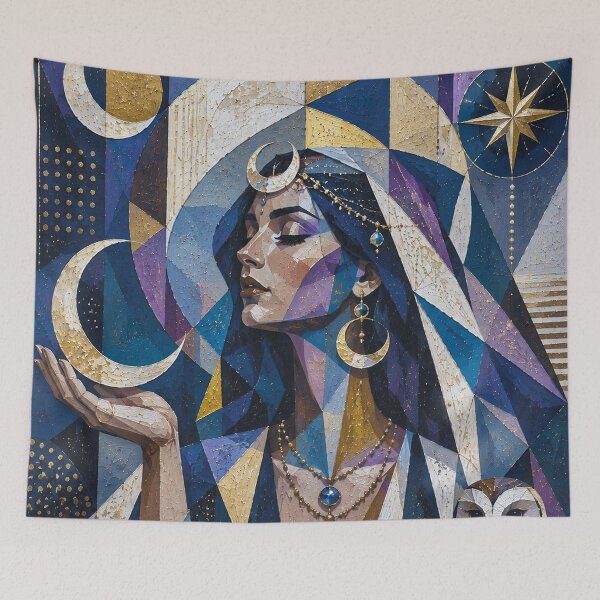 Item preview, The priestesses of the moon painting. designed and sold by GalleryKauffeld.