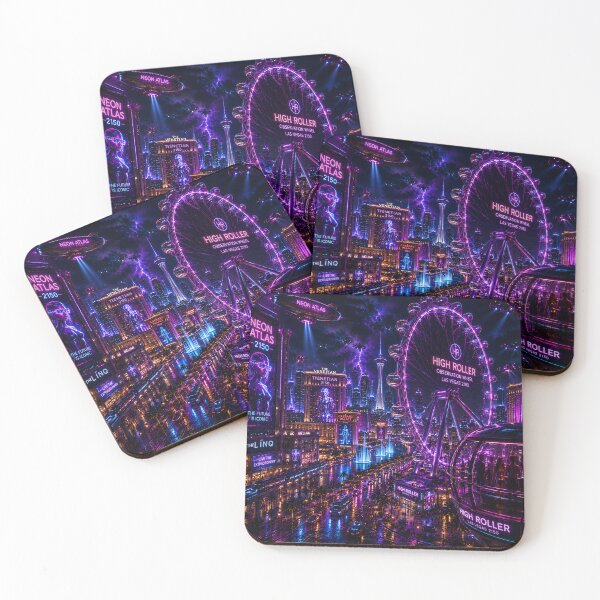Item preview,  Las Vegas 2150 Cyberpunk | Neon Atlas | Futuristic Neon Wall Art | Sci-Fi Cityscape designed and sold by NSAstore.