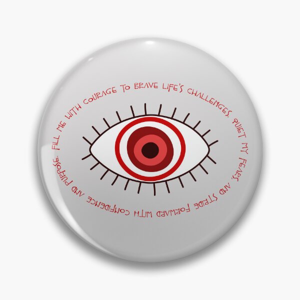 Item preview, Evil Eye Mantra for Courage - Red Eye designed and sold by TheThankfulTyne.