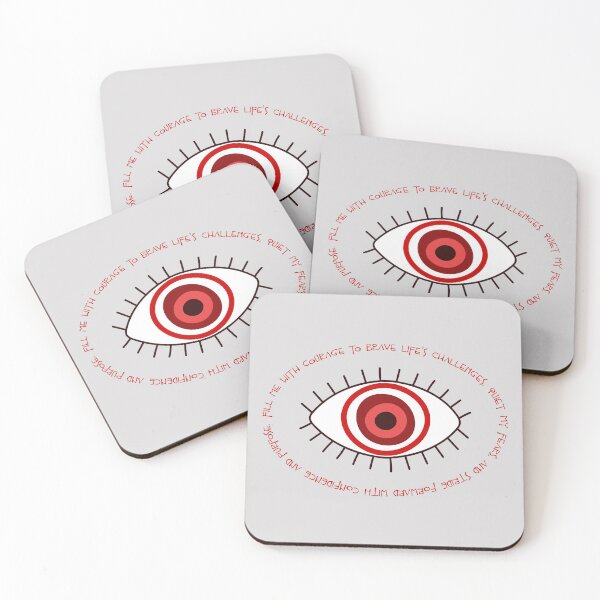 Item preview, Evil Eye Mantra for Courage - Red Eye designed and sold by TheThankfulTyne.