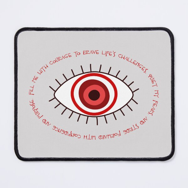 Item preview, Evil Eye Mantra for Courage - Red Eye designed and sold by TheThankfulTyne.