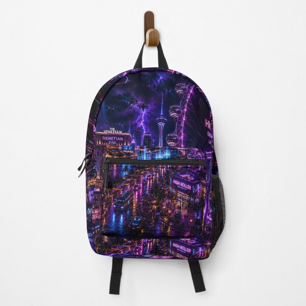 Item preview, Las Vegas 2150 Cyberpunk | Neon Atlas | Futuristic Neon Wall Art | Sci-Fi Cityscape designed and sold by NSAstore.