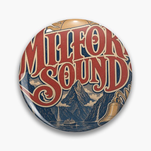 Item preview, Milford Sound New Zealand Vintage Signwriting Travel Design designed and sold by VisualArtsOasis.