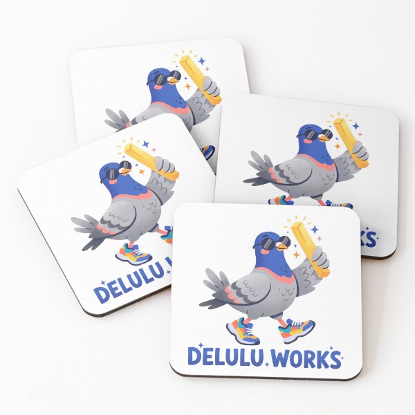 Item preview, Funny Cool Pigeon Delulu Works French Fry Graphic Illustration designed and sold by DiNata.
