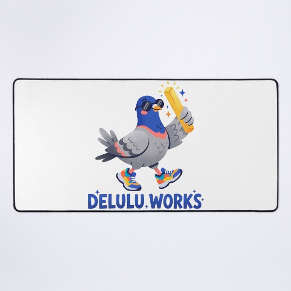 Item preview, Funny Cool Pigeon Delulu Works French Fry Graphic Illustration designed and sold by DiNata.